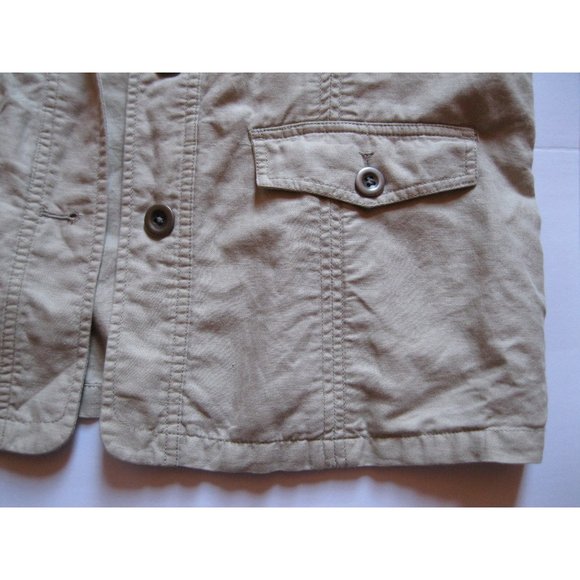 Eddie Bauer Khaki Button Down Utility Jacket - Picture 6 of 11